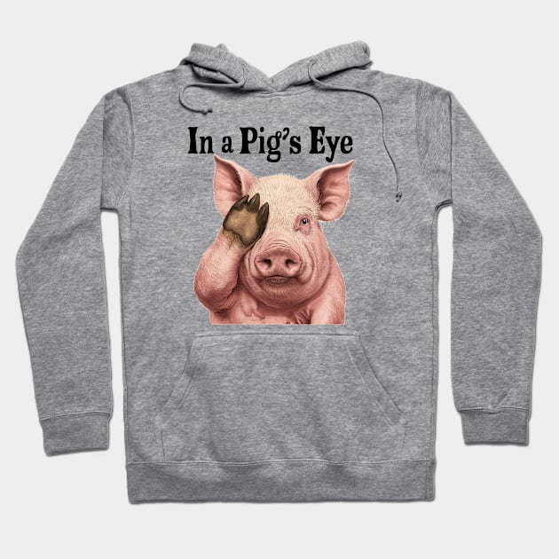 A pig's eye Hoodie by Dizgraceland